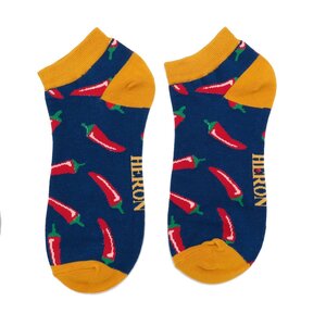Miss Sparrow Trainer Männer-Socken Bamboo Chillis navy