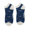 Miss Sparrow Trainer Männer-Socken Bamboo Little Sharks navy