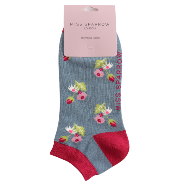 Trainer Socks Bamboo Mini Floral denim