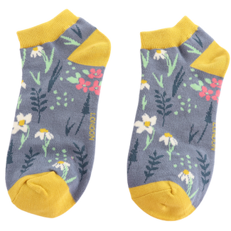 Miss Sparrow Trainer Socks Bamboo Meadow denim
