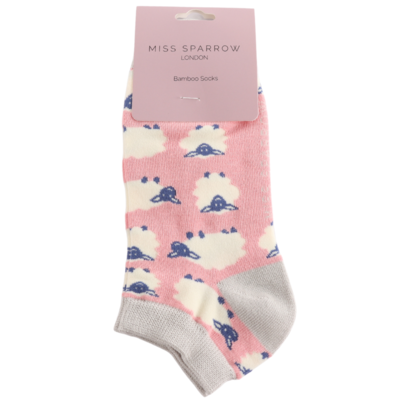 Miss Sparrow Trainer Socken Bamboo Happy Sheep dusky pink