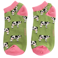 Miss Sparrow Trainer Socks Bamboo Cows green
