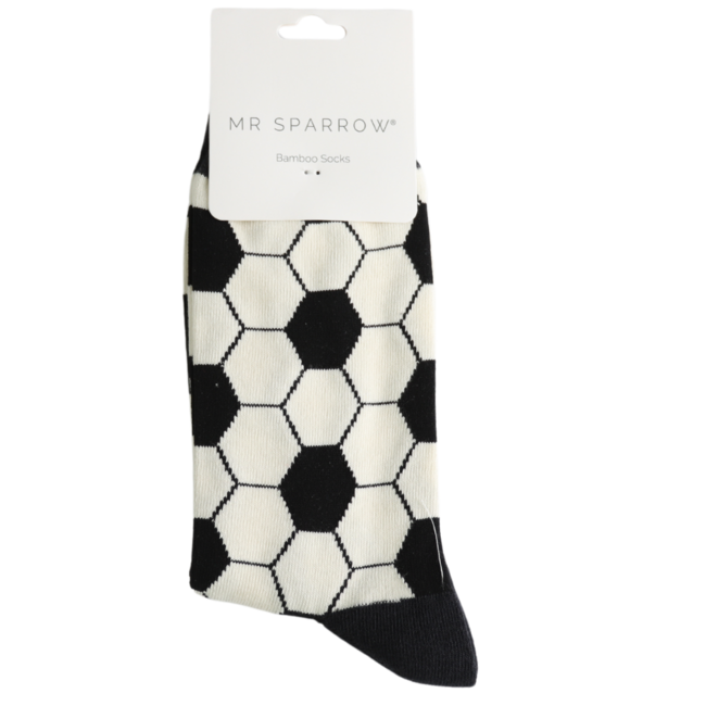 Männer-Socken Bamboo Football Pattern white