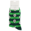 Mens Socks Bamboo Footballs & Stripes green