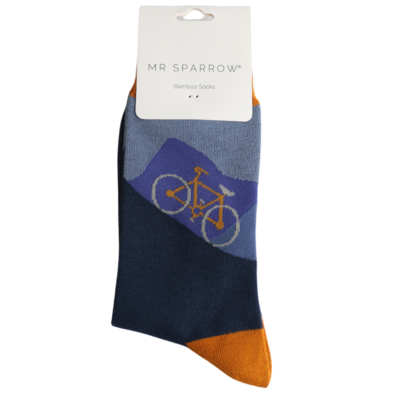 Miss Sparrow Männer-Socken Bamboo Hill Climb navy