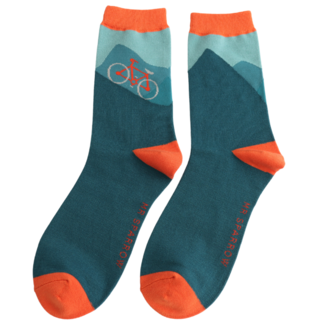 Miss Sparrow Mens Socks Bamboo Hill Climb teal