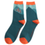 Miss Sparrow Männer-Socken Bamboo Hill Climb teal