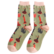 Miss Sparrow Socken Bamboo Flamenco Dancers moss