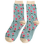 Miss Sparrow Socken Bamboo Petite Flowers duck egg