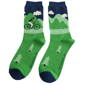 Miss Sparrow Mens Socks Bamboo Mountain Biking navy