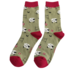 Miss Sparrow Socken Bamboo Jumping Sheep olive