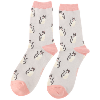 Miss Sparrow Socken Bamboo Cool Cats silver