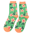 Miss Sparrow Socken Bamboo Flowers green