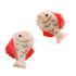 Red Cuckoo Hair Claw Clip Fish red Set of 2