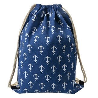 Clayre & Eef Backpack Anchors blue/white