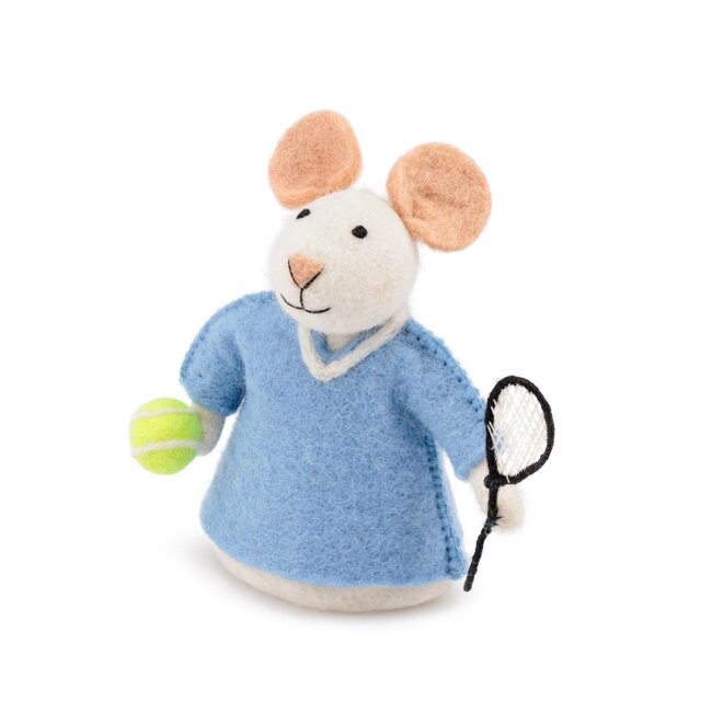 Filz Dekoration Muis Tennismuis