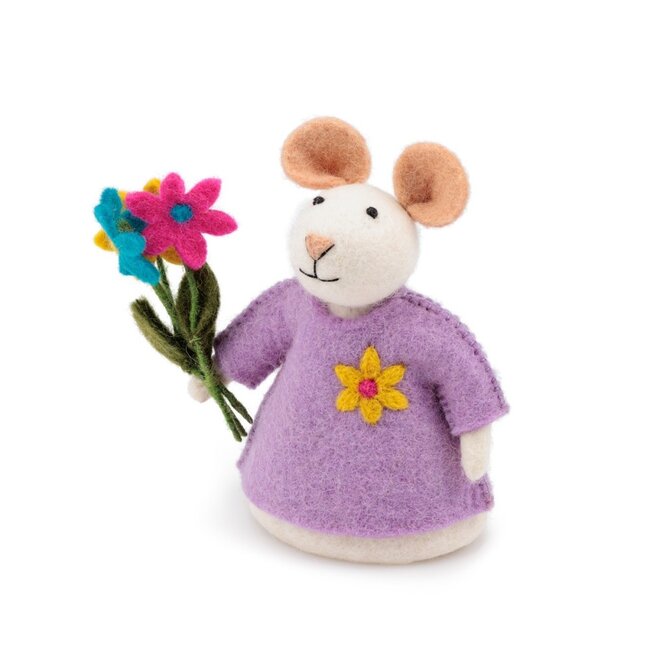 Felt Decoration Muis Bloemenmuis