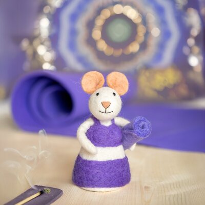 Sjaal met Verhaal Felt Decoration Muis Yogamuis