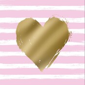 Paperproducts Design Paper Napkins Heart & Stripes rosé