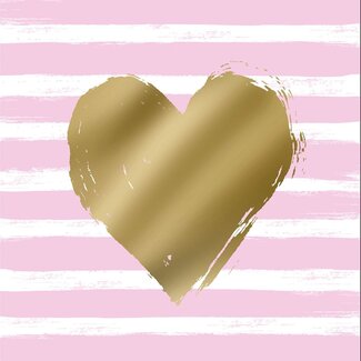 Paperproducts Design Paper Napkins Heart & Stripes rosé