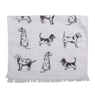 Clayre & Eef Guest towel Dogs
