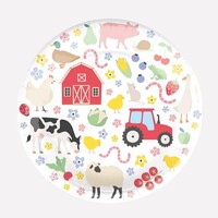 My Little Day Pappteller Set of  8 Farm Animals