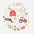 My Little Day Pappteller Set of  8 Farm Animals