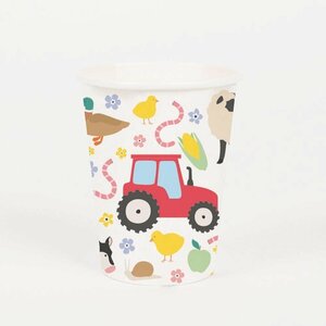 My Little Day Paper Cups Set of  8 Farm Animals