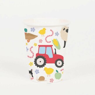 My Little Day Paper Cups Set of  8 Farm Animals