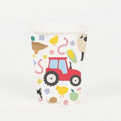 My Little Day Paper Cups Set of  8 Farm Animals