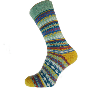 Gemjar Socken Men Wollmix Nordic blue/green/yellow