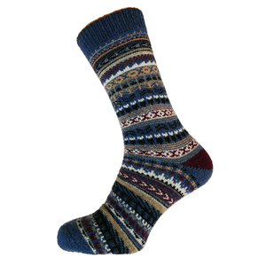Gemjar Socken Men Wollmix Nordic blue/black/burgundy