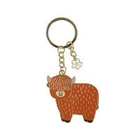 Sass & Belle Keyring Enamel Highland Cow