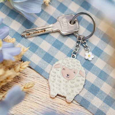 Sass & Belle Keyring Enamel Sheep