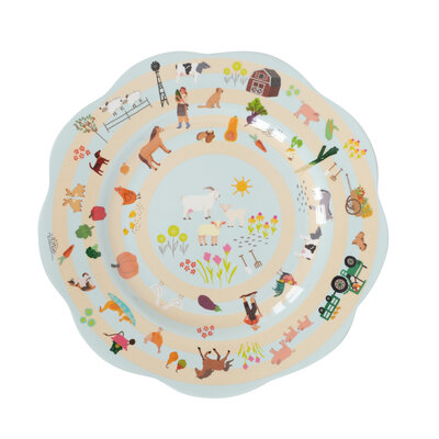 Overbeck and Friends Melamine plate My Little Farm large