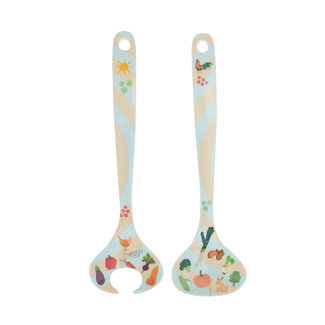 Overbeck and Friends Melamine salad servers My Little Farm