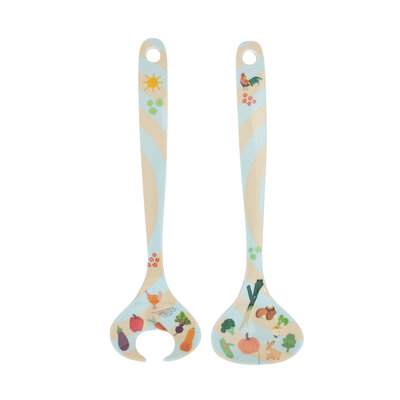 Overbeck and Friends Melamine salad servers My Little Farm