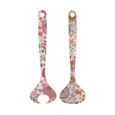 Overbeck and Friends Melamine salad servers Merle
