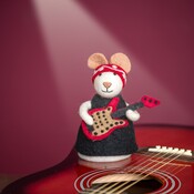 Sjaal met Verhaal Felt Decoration Muis Rockstar