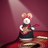 Sjaal met Verhaal Felt Decoration Muis Rockstar