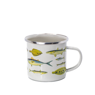 Sass & Belle Becher Emaille Vintage Fish