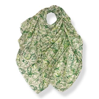 M&K Collection Schal Golden Hibiscus green