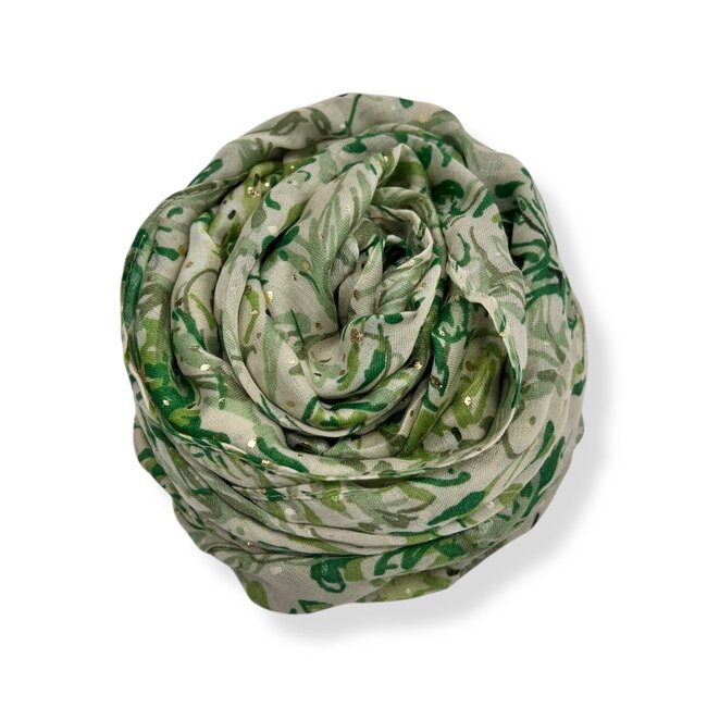 Scarve Golden Hibiscus green