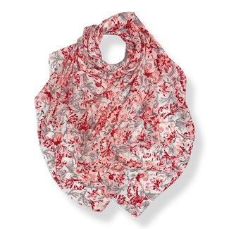 M&K Collection Schal Golden Hibiscus red