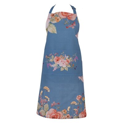 Clayre & Eef Kitchen apron Flowers blue