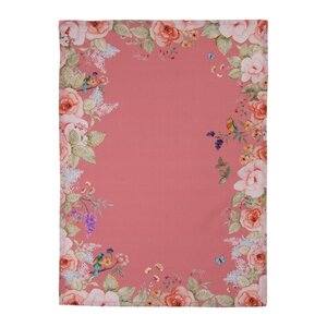 Clayre & Eef Tea towel Flowers pink