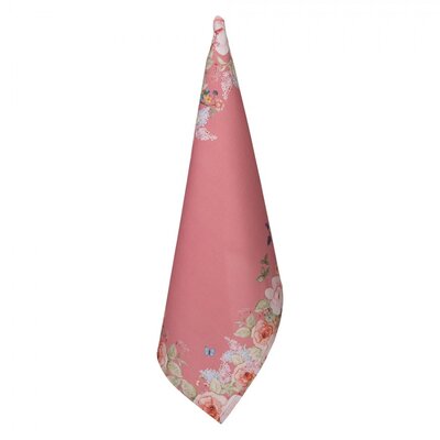 Clayre & Eef Tea towel Flowers pink