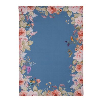 Clayre & Eef Geschirrtuch Flowers blue