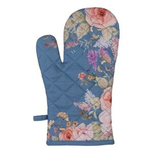 Clayre & Eef Oven mitt Flowers blue