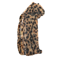 Red Cuckoo Hair Claw Clip Leopard